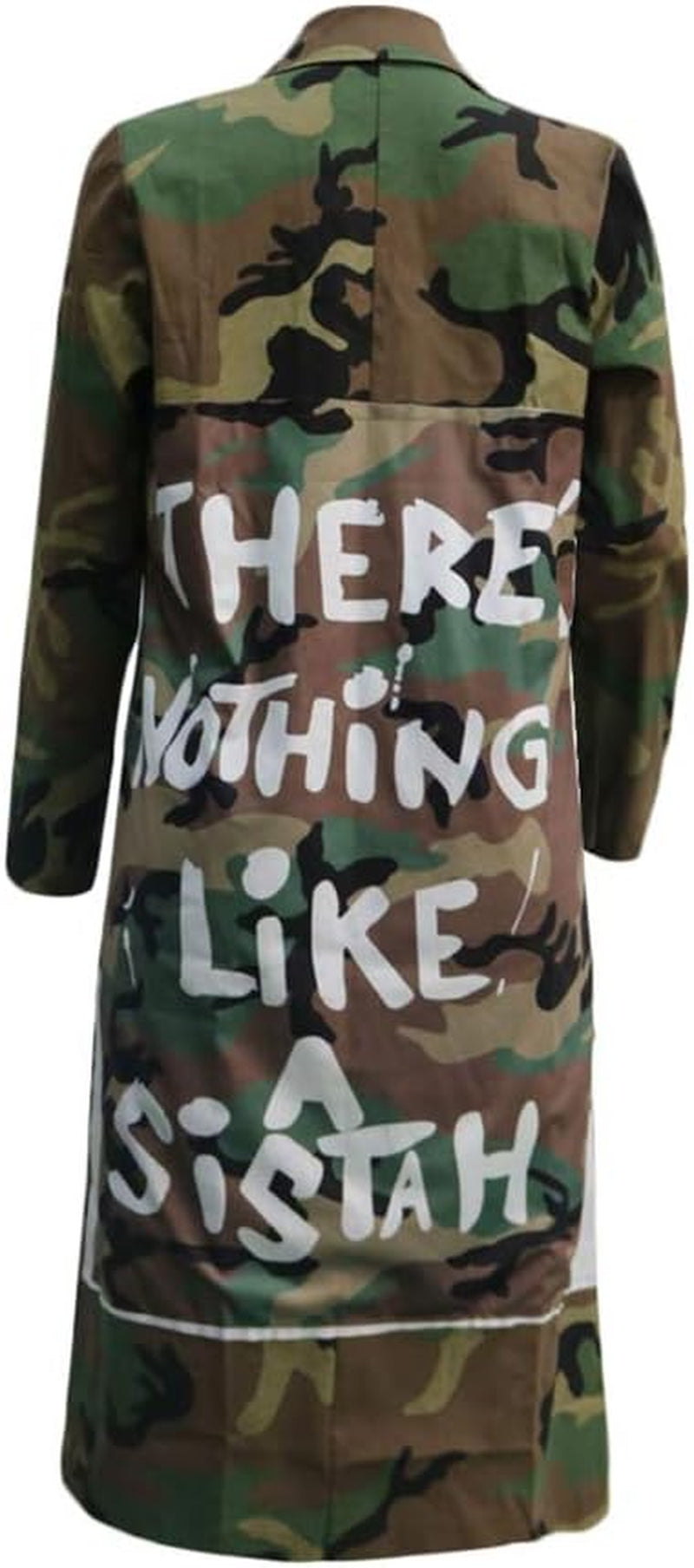 Camo Blazer Jacket for Women Lapel Long Sleeve Open Front Cardigan Coat Classic Pockets Overcoat Outwear
