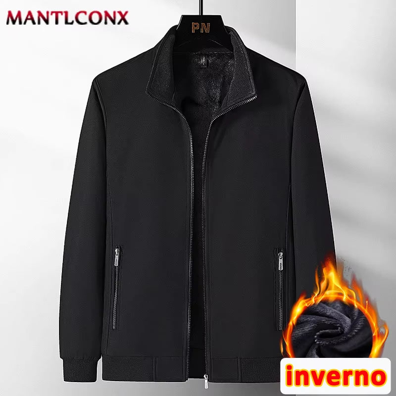 Luxury Men'S Winter Coats Business Casual Thicken Inner Men'S Winter Jacket Fleece Inner Parkas Man Thermal Warm Outerwear L-3XL