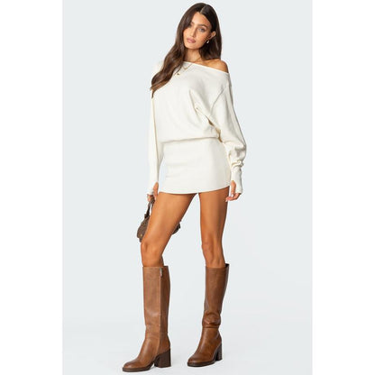 Eve off Shoulder Knit Mini Dress