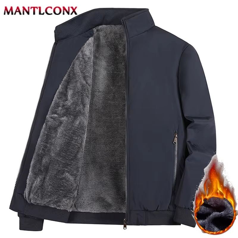 Luxury Men'S Winter Coats Business Casual Thicken Inner Men'S Winter Jacket Fleece Inner Parkas Man Thermal Warm Outerwear L-3XL
