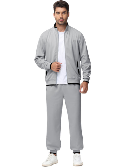 Men'S Tracksuits Sweatsuits for Men Set Track Suits 2 Piece Casual Athletic Jogging Warm up Full Zip Sweat Suits Darkgrey L