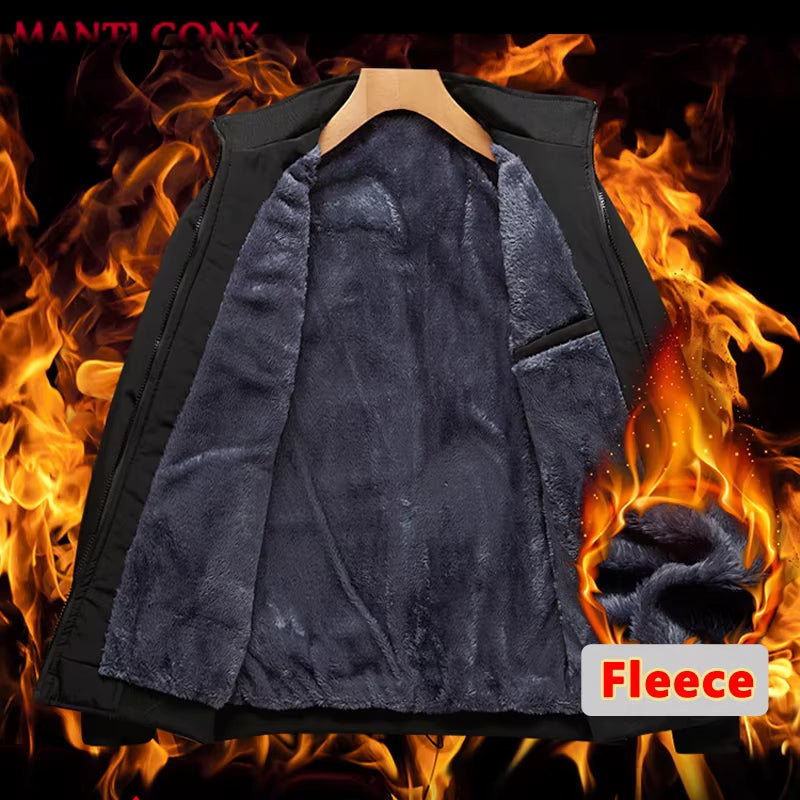 Luxury Men'S Winter Coats Business Casual Thicken Inner Men'S Winter Jacket Fleece Inner Parkas Man Thermal Warm Outerwear L-3XL