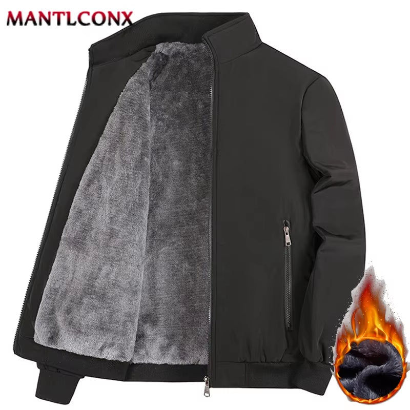 Luxury Men'S Winter Coats Business Casual Thicken Inner Men'S Winter Jacket Fleece Inner Parkas Man Thermal Warm Outerwear L-3XL